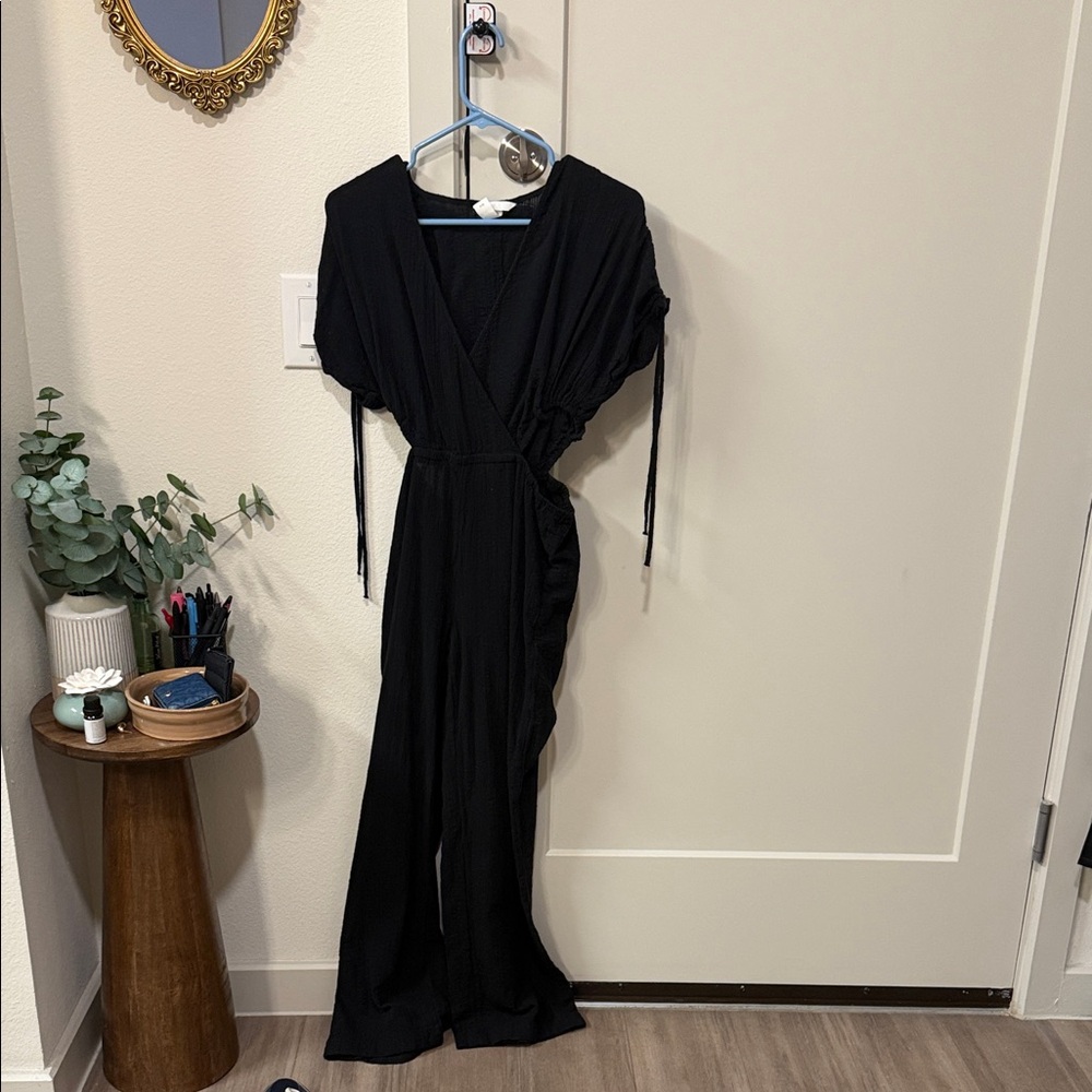 Elegant Black Wrap Jumpsuit